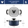 Farberware Disney 3 Quart Ceramic Nonstick Saucepot with Lid, Blue