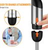 Immersion Blender Handheld, 1100W 5-in-1 Multi-Purpose Hand Blender, 12-Speed Stick Blender, 600ml Beaker, 500ml Chopper, Egg Whisk, Milk Frother